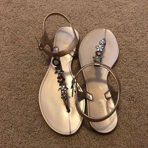 Gold Guess sandals